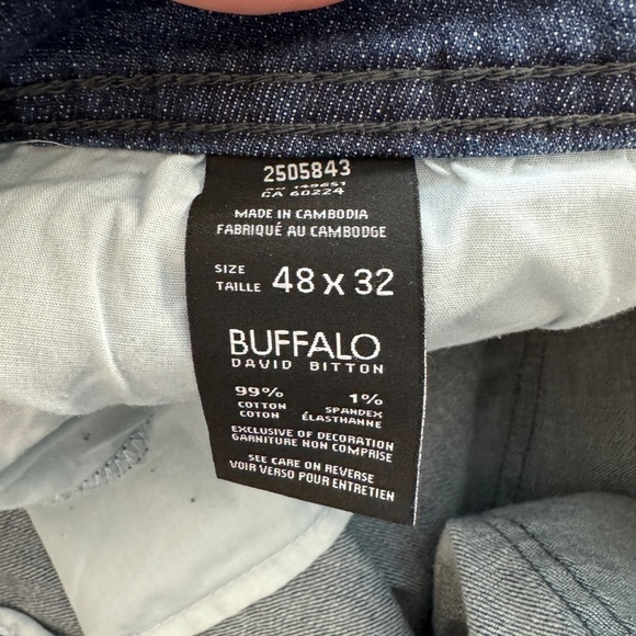 Buffalo Men's‎ Medium Wash Denim TRAVIS-X Slim Straight Blue Jeans Tag: 48x32 - Picture 9 of 15